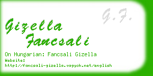 gizella fancsali business card